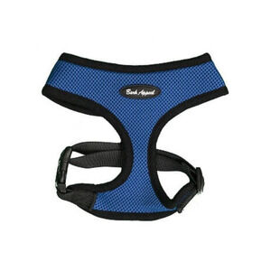 Bark Appeal Mesh Solid Breathe EZ Pull-Over Blissful Blue Dog Harness - S